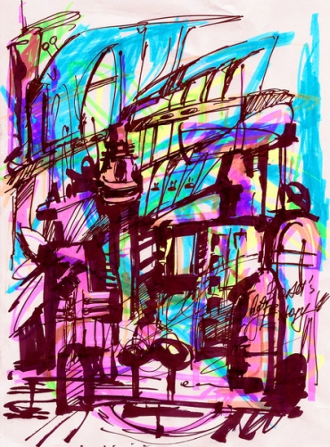 Город в розовом.