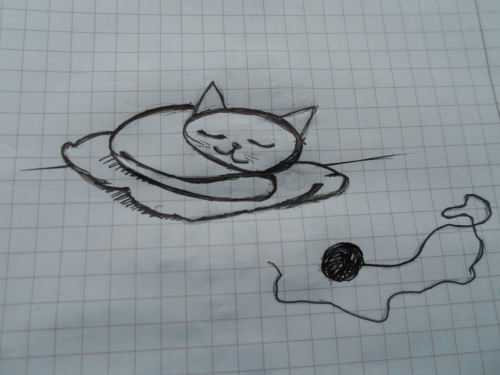 Сонная кошка