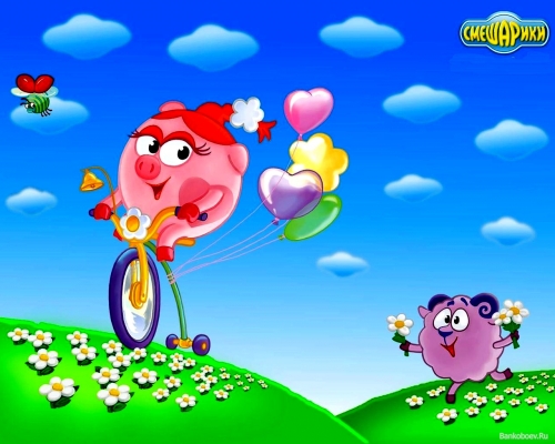 Смешарики картинки Бараш и Нюша