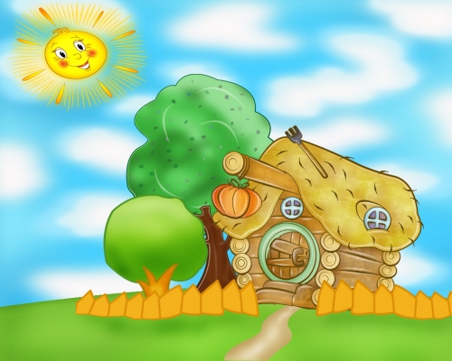 Смешарики картинки - домик Копатыча