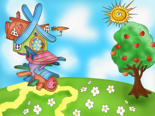 Смешарики картинки - домик Кроша