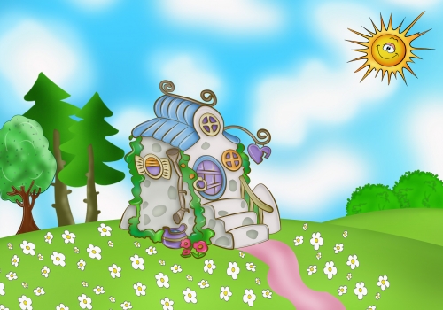 Смешарики картинки - домик Бараша