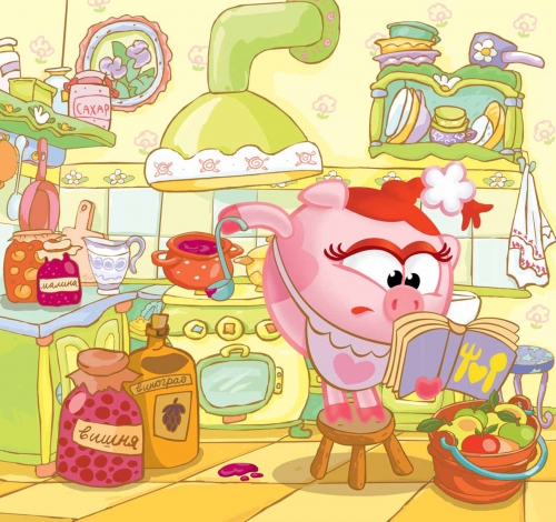 Нюша учится готовить
