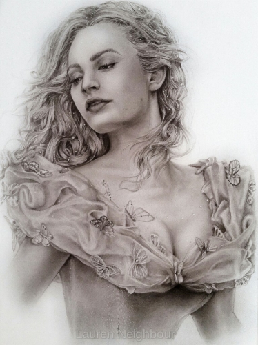 Портрет Золушки карандашом