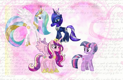 Коллаж кристальные пони