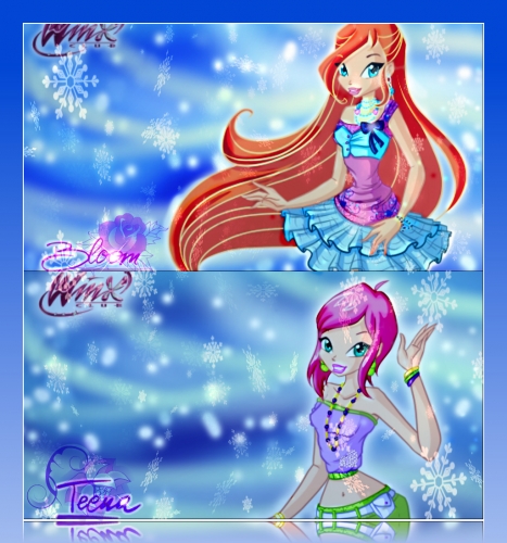 Блум и Текна в нарядах 5 сезона
