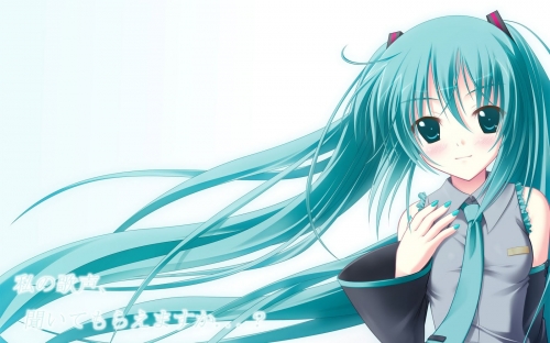 Вокалоид Мику, обои на рабочий стол