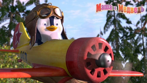 Пингвиненок в самолете