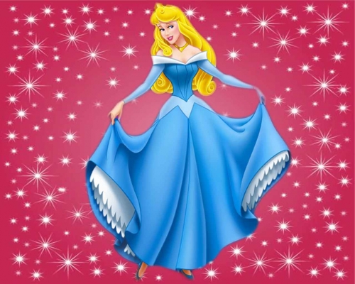 Спящая красавица в голубом бальном платье