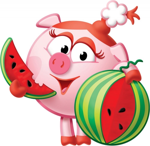 Картинка Нюша с арбузом