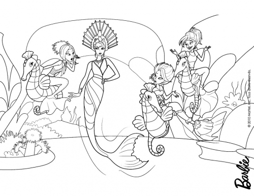 Раскраска Барби Приключения Русалочки, Эрис