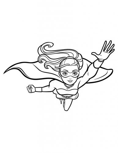 Раскраска Барби Супер Принцесса