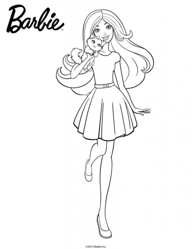 Барби с котенком