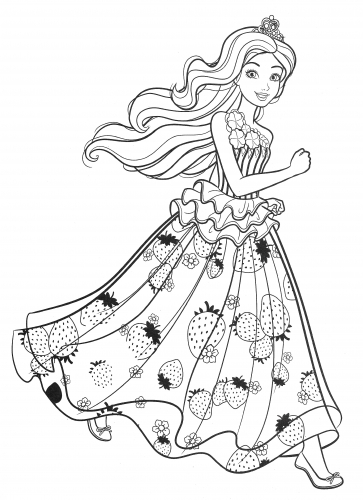 Фруктовая принцесса раскраска
