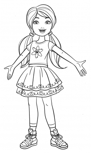 Раскраска сестренки Барби