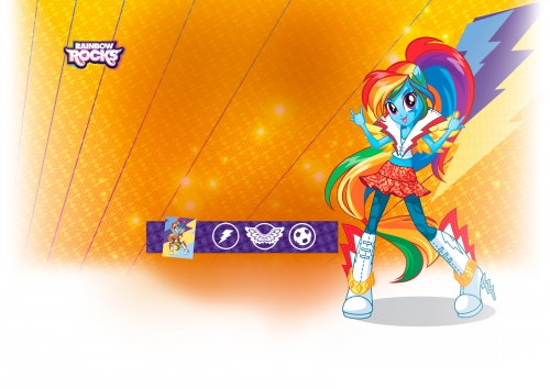 Девушки Эквестрии Радуга Дэш Rainbow Rocks