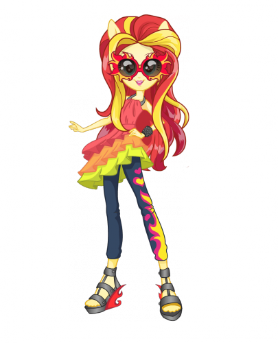 Девушки Эквестрии Радужный Рок Сансет Шиммер в очках