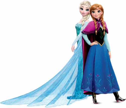 Холодное Сердце новая красивая картинка Эльзы и Анны без фона