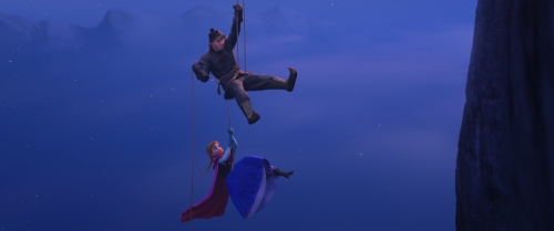 Холодное Сердце Анна и Кристофф спускаются с обрыва