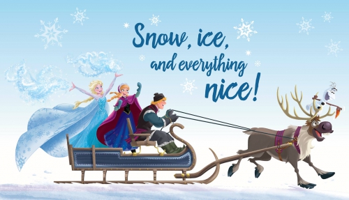 Холодное Сердце герои на санях