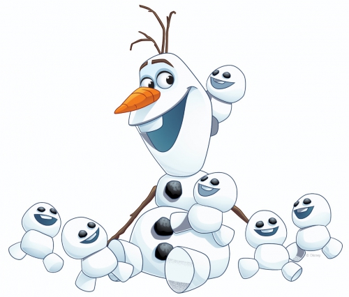 Олаф с маленькими снеговичками