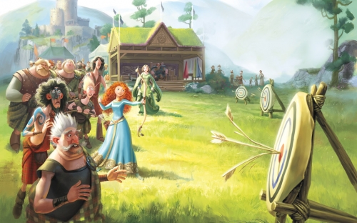 Мерида стреляет из лука