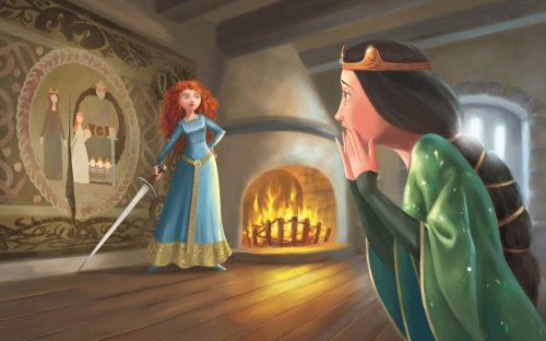 Мерида разрезает гобелен