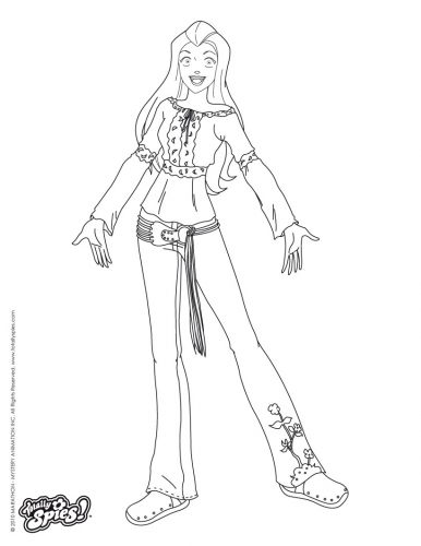 Раскраски Тотали Спайс, шпионка Сэм