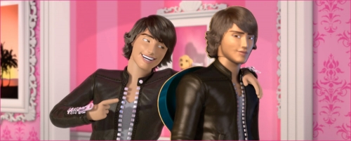 Райан со своей картонной копией