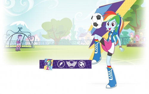Equestria Girls обои для рабочего стола с Рейнбоу Дэш
