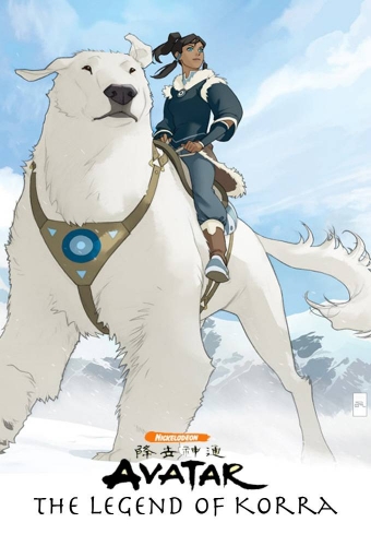 Legend of Korra постер с Коррой и Нагой