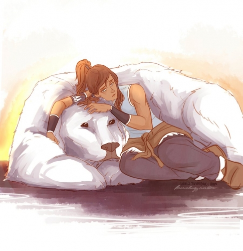 Грустная Корра (фанарт Viria13)