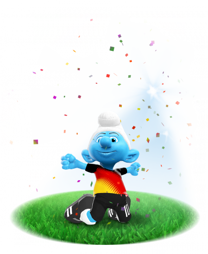 3D смурфик футболист