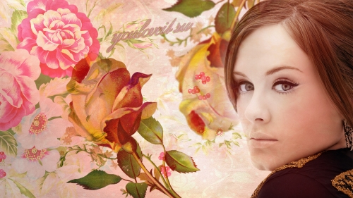 Обои на рабочий сто с певицей Адель