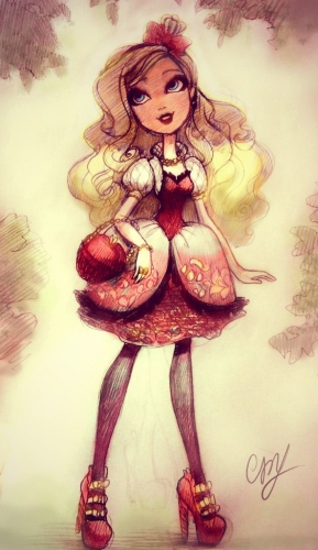 Красивый рисунок Эппл Уайт