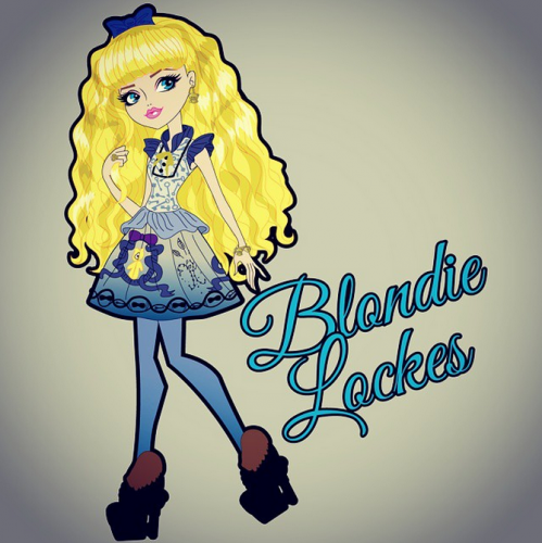 Арт Блонди Локс с надписью