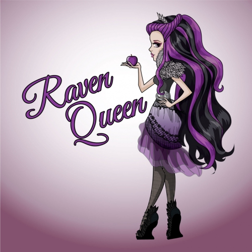 Арт Рэйвен Квин с надписью