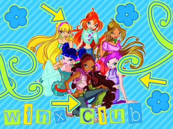 Яркая обойка Винкс