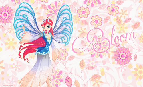 Винкс Клуб весенние обои с Блум в превращении Tiefix