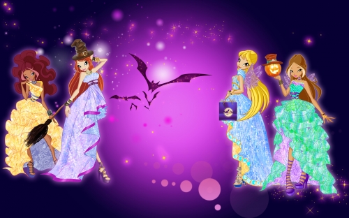 Winx Halloween обои на Хэллоуин с Винкс