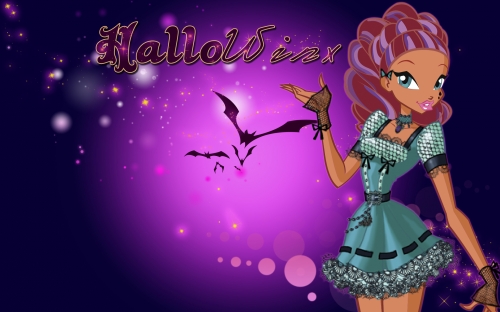 Winx Hallowinx обои с Лейлой