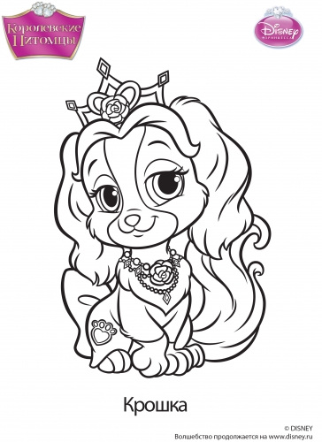 Королевские питомцы раскраска с Крошкой