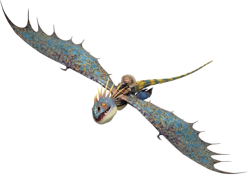 Астрид верхом на драконе