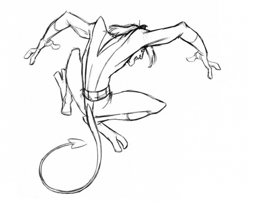 Курт со спины