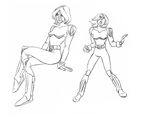 Руж в костюме людей икс