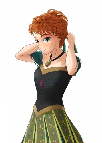 Анна повязывает ленту