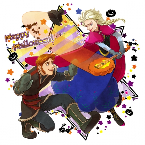 Ханс и Эльза в костюмах Анны и Кристоффа