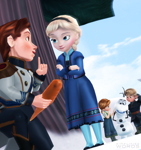 Маленький Ханс, Эльза, Анна и Кристофф