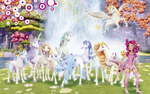 Миа и Я картинка для рабочего стола с Мией и единорогами