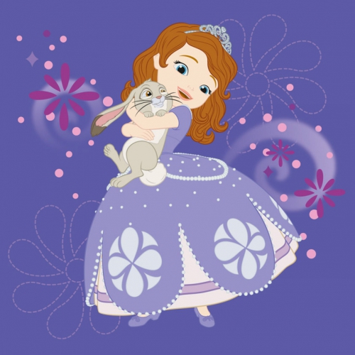 София Прекрасная обнимает кролика Клевера